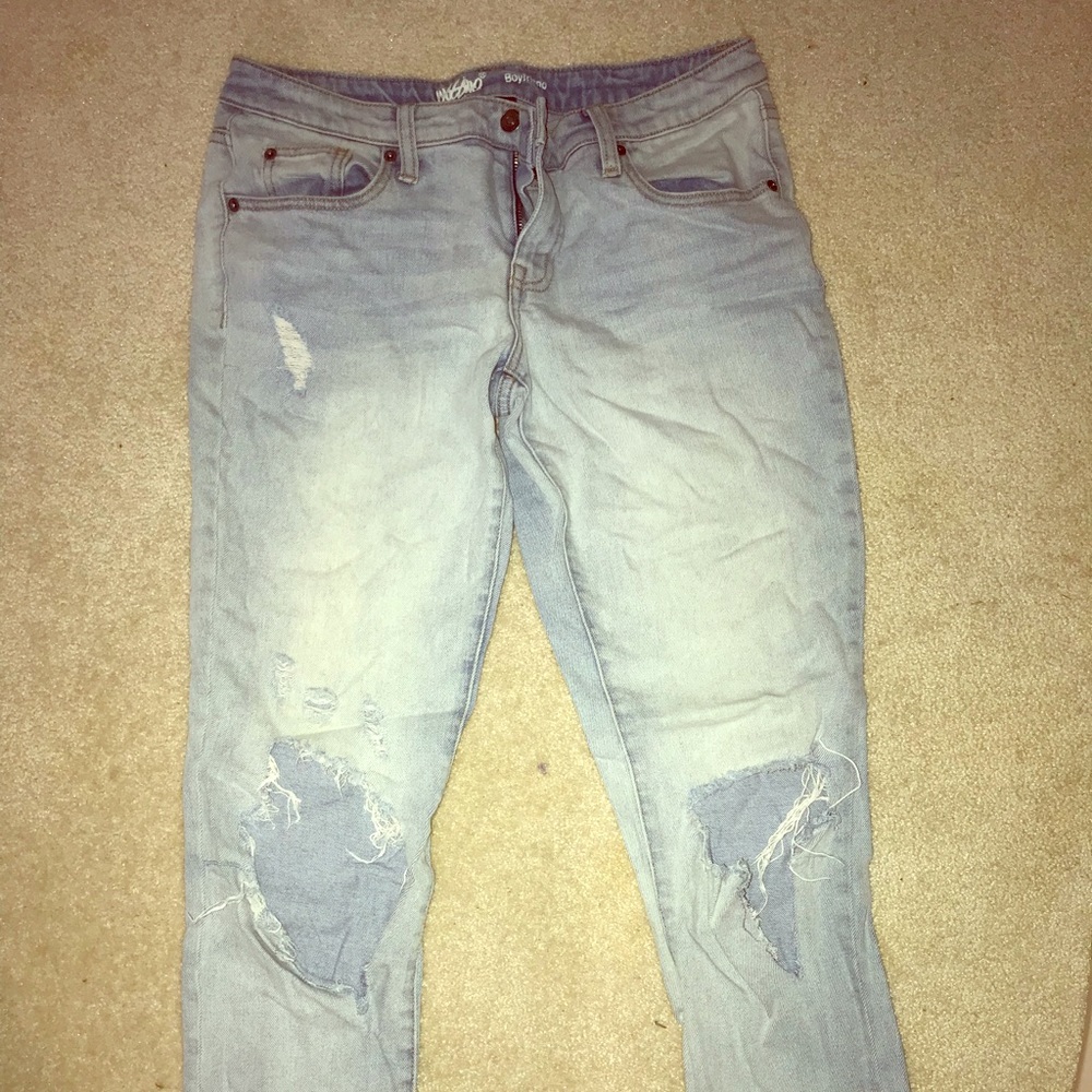 boyfriend ripped jeans
